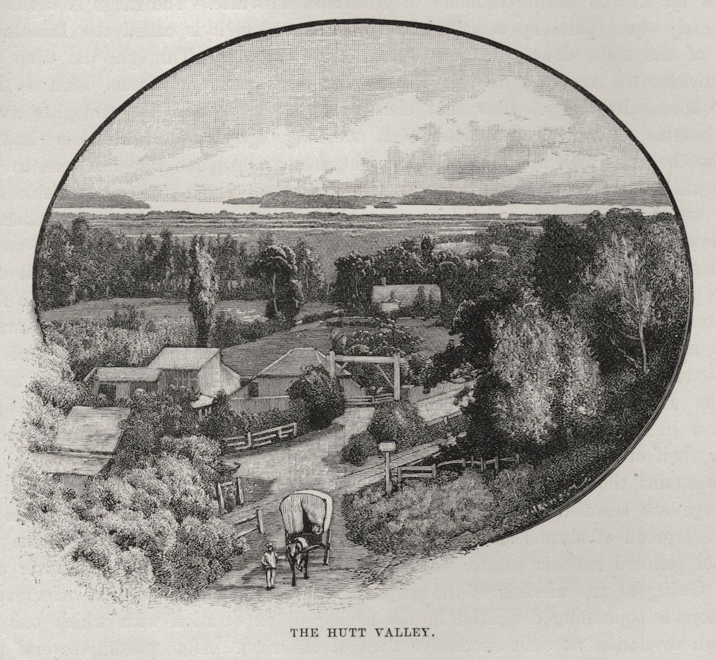 The Hutt Valley. Wellington environs. New Zealand 1890 old antique print